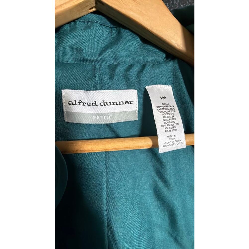 Alfred Dunner Petite Teal Textured Jacket NWT - Picture 2 of 6